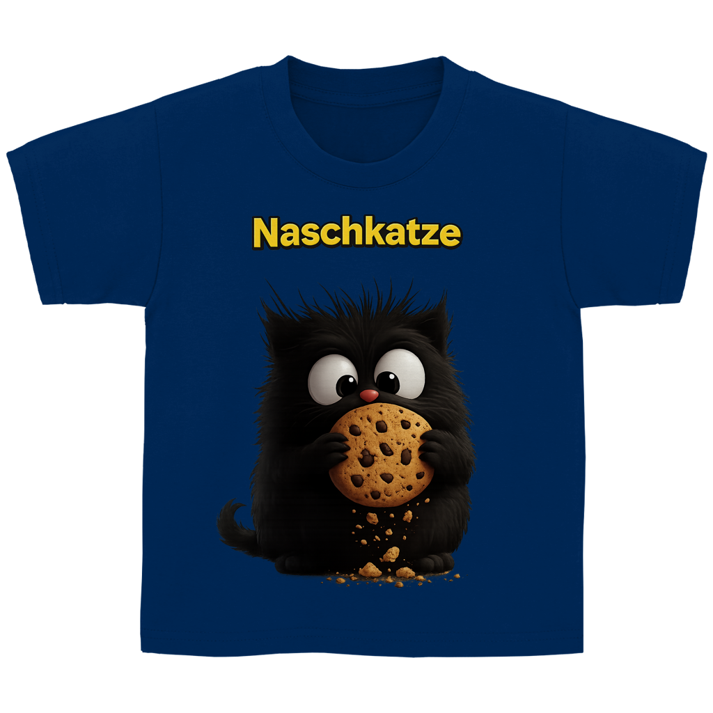 Kinder Basic T-Shirt Nachkatze schwarz