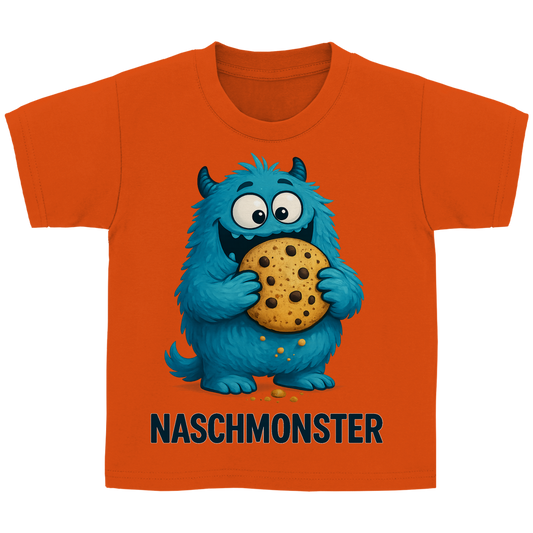 Kinder Basic T-Shirt Naschmonster blau