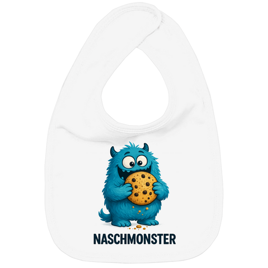 Kinder Bio Lätzchen Naschmonster blau