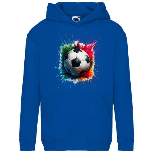 Kids Basic Hoodie Fußball bunt
