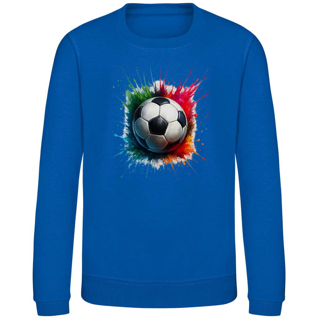 Kinder Sweatshirt Fußball bunt