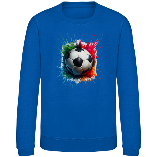 Kinder Sweatshirt Fußball bunt