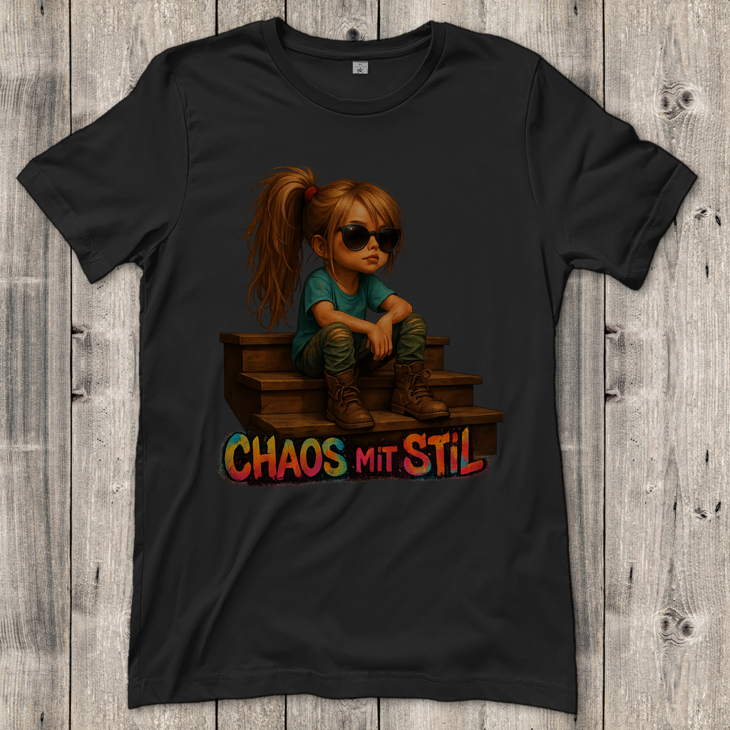 Damen T-Shirt Chaos mit Stil Girl
