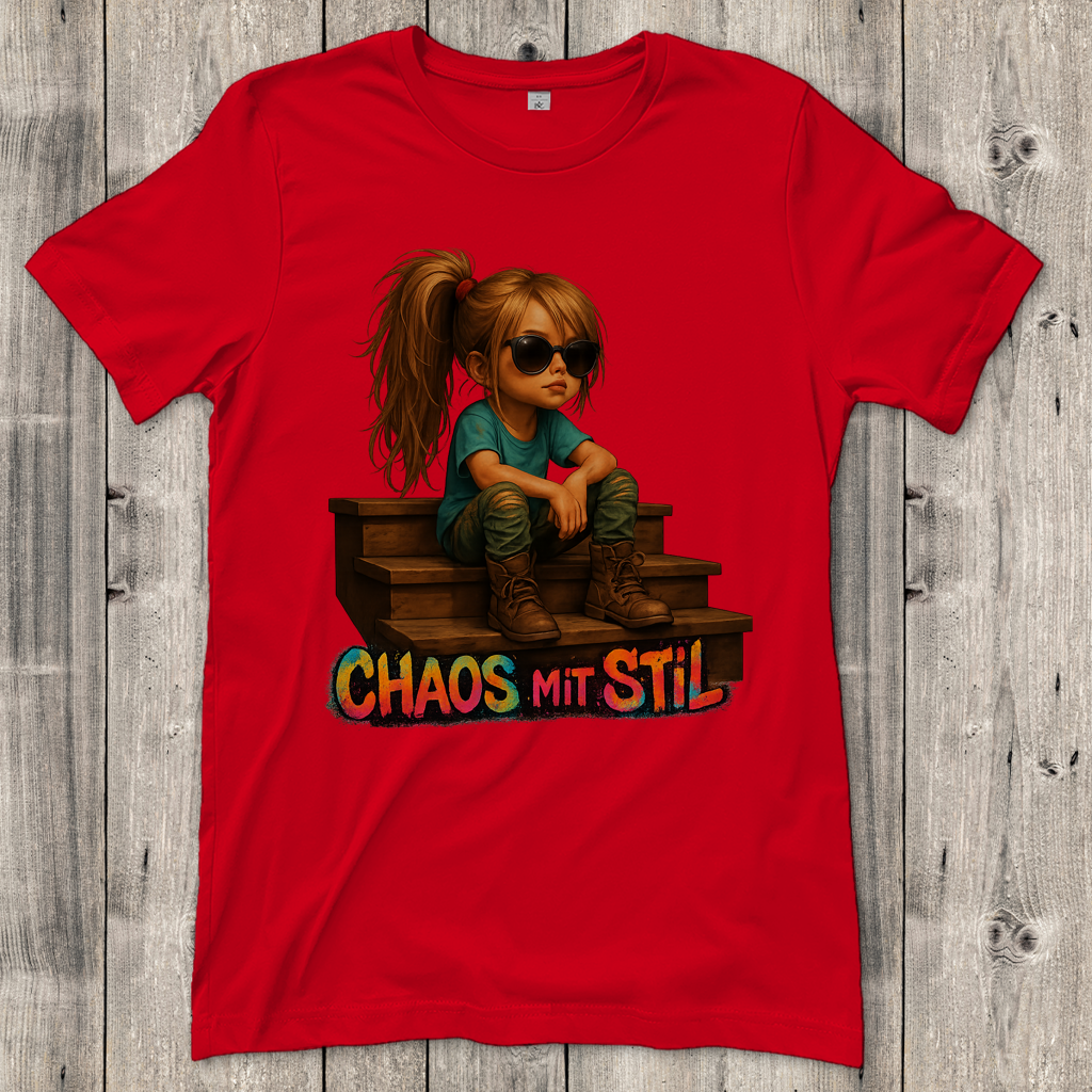Damen T-Shirt Chaos mit Stil Girl