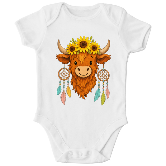 Kinder Bio Body Hochlandrind Sonnenblumen Comic
