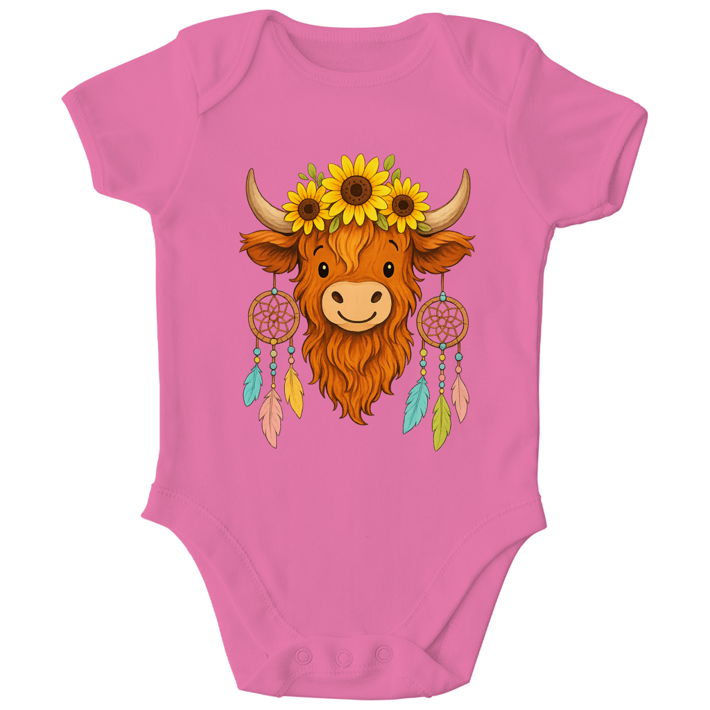 Kinder Bio Body Hochlandrind Sonnenblumen Comic