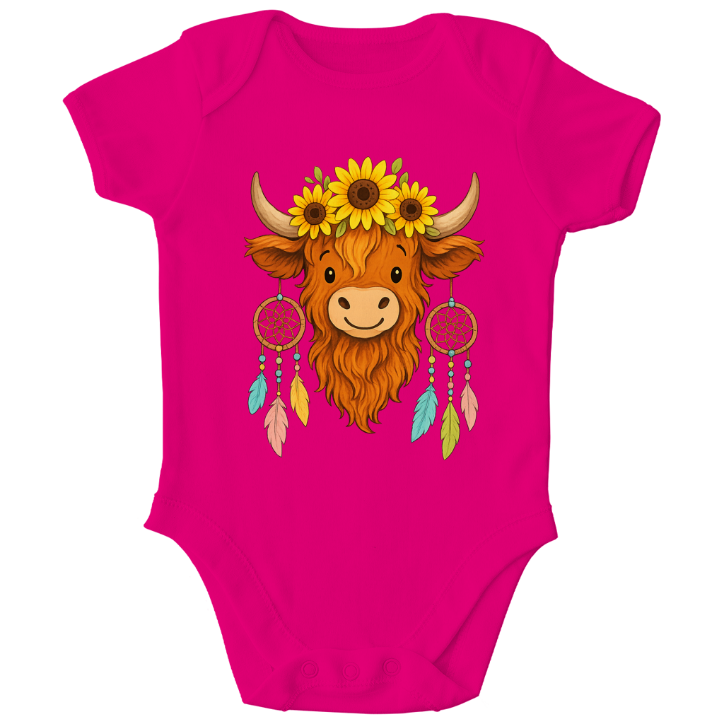 Kinder Bio Body Hochlandrind Sonnenblumen Comic