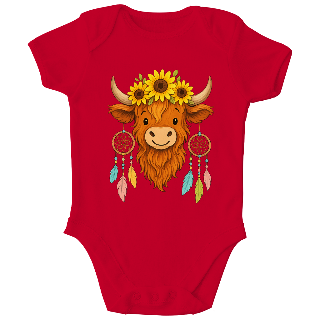Kinder Bio Body Hochlandrind Sonnenblumen Comic