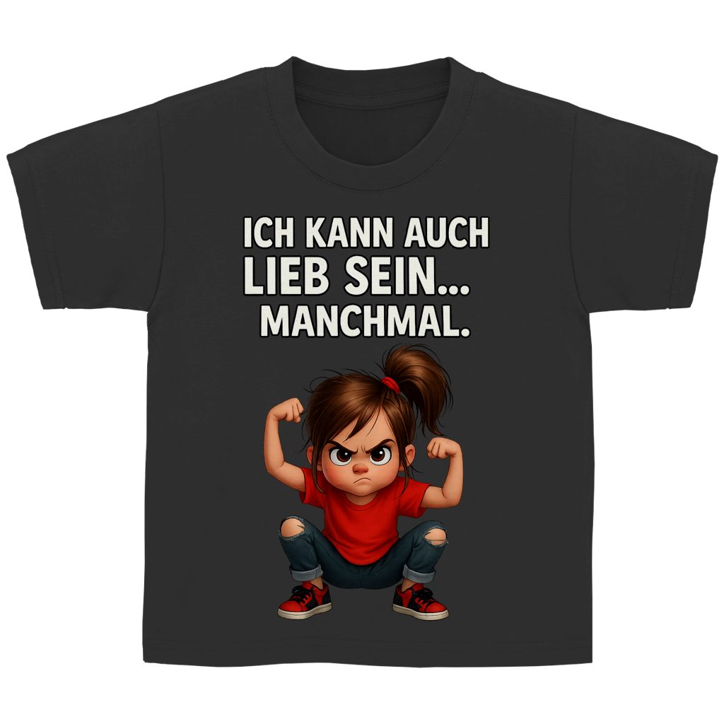 Kinder Basic T-Shirt Girl ich kann auch lieb sein