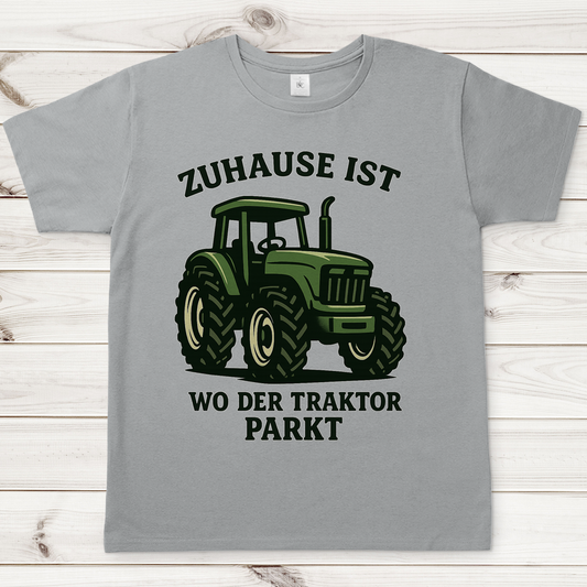 Herren T-Shirt Dorf Zuhause ist wo der Traktor parkt