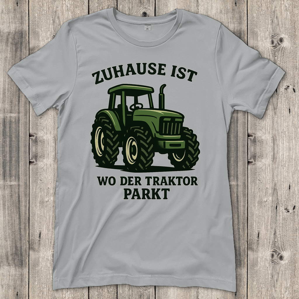 Damen T-Shirt Dorf Zuhause ist wo der Traktor parkt