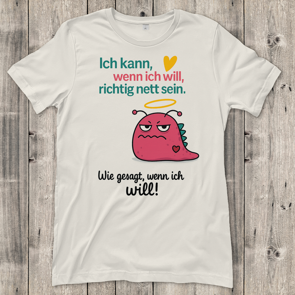 Damen T-Shirt Pinker Plopp wie gesagt wenn ich will