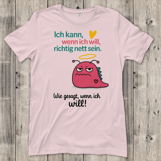 Damen T-Shirt Pinker Plopp wie gesagt wenn ich will