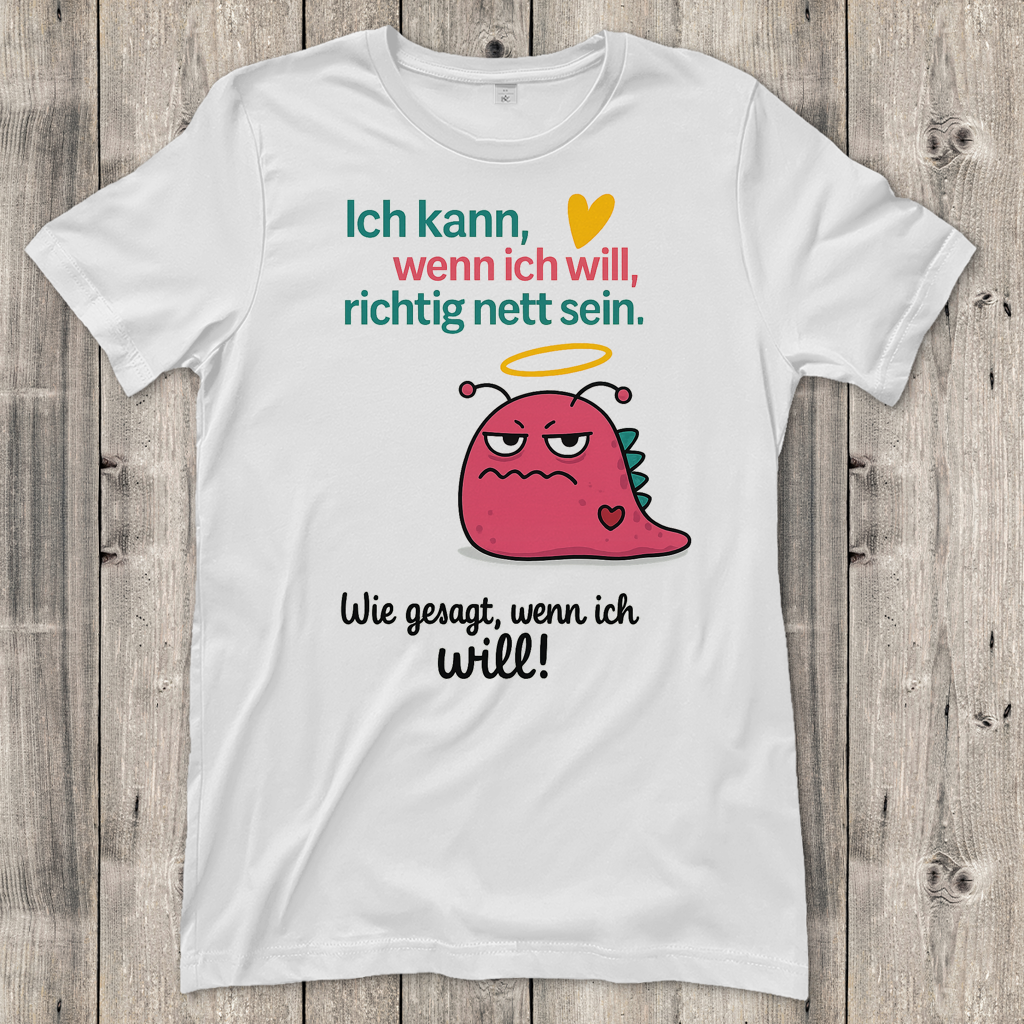 Damen T-Shirt Pinker Plopp wie gesagt wenn ich will