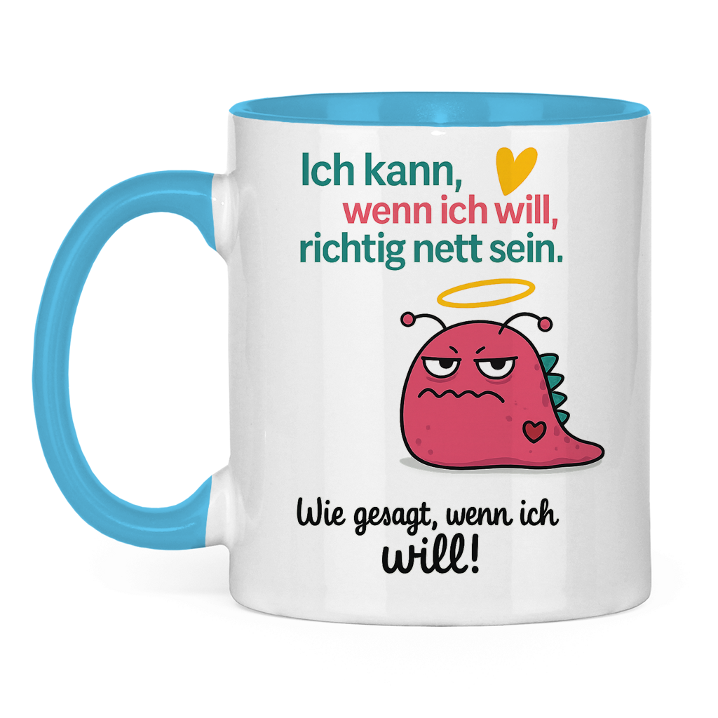 Tasse zweifarbig Pinker Plopp wie gesagt wenn ich will