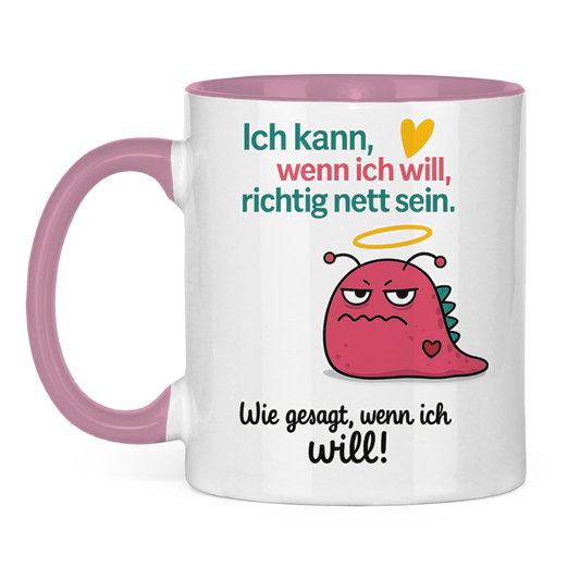 Tasse zweifarbig Pinker Plopp wie gesagt wenn ich will