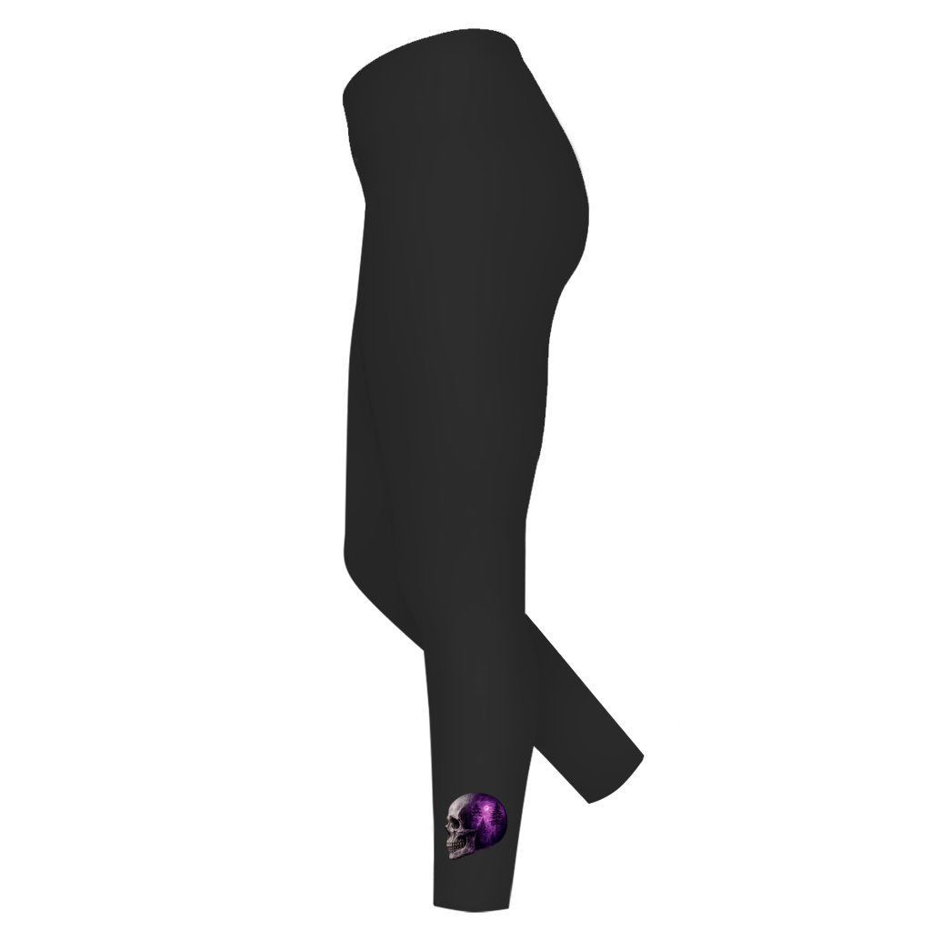 Leggings Schädel Wald lila