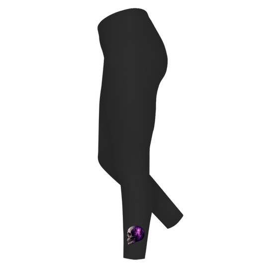 Leggings Schädel Wald lila