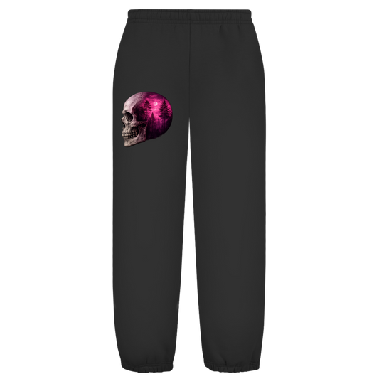 Oversize Fluffy Sweatpants Schädel Wald Pink