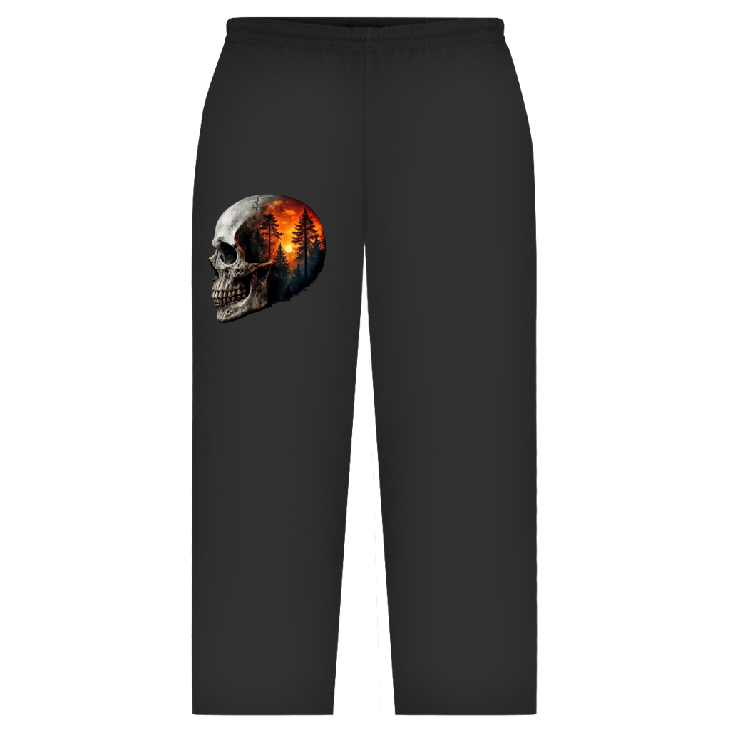 Oversize Sweatpants Schädel Wald Orange
