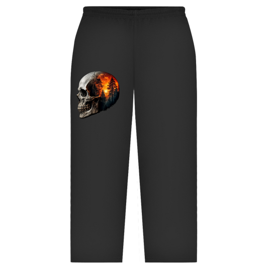 Oversize Sweatpants Schädel Wald Orange
