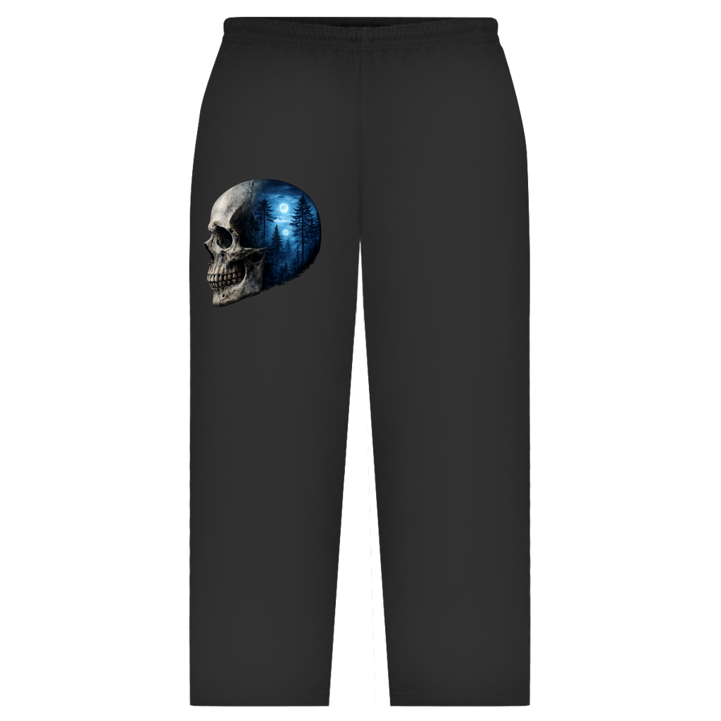 Oversize Sweatpants Schädel Wald blau