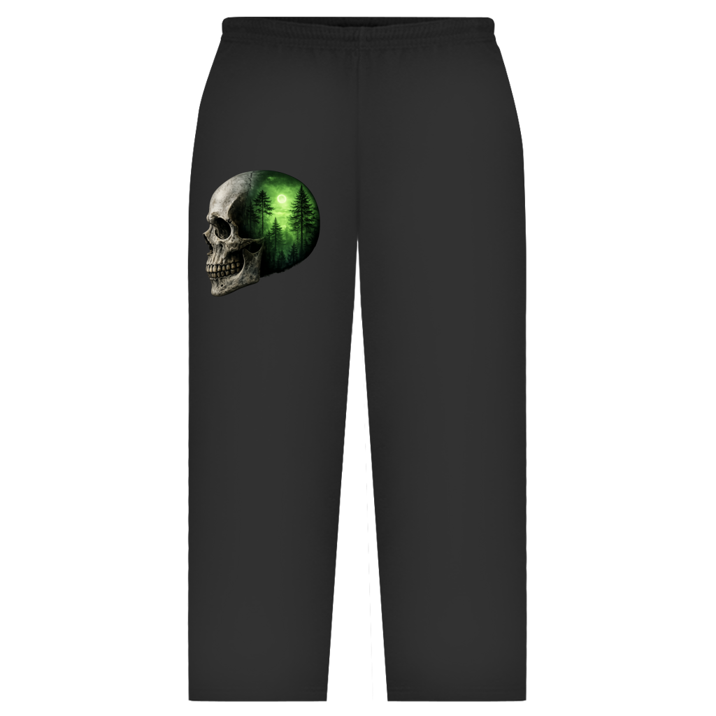 Oversize Sweatpants Schädel Wald grün
