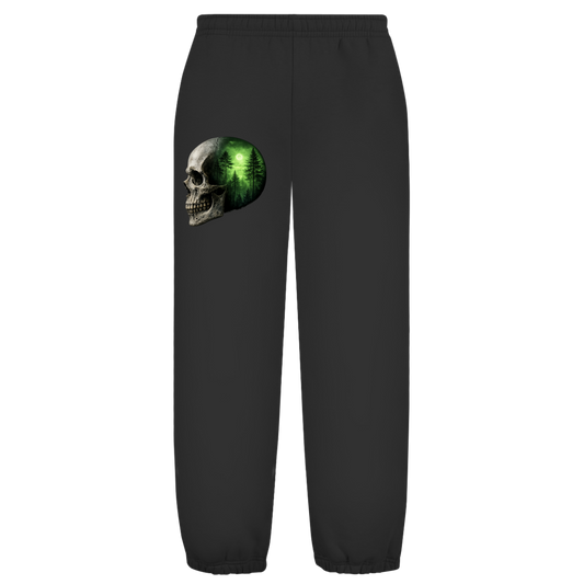 Oversize Fluffy Sweatpants Schädel Wald grün