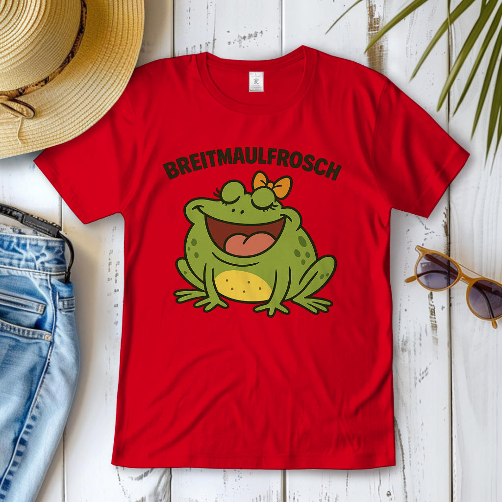 Damen T-Shirt Breitmaulfrosch Frau