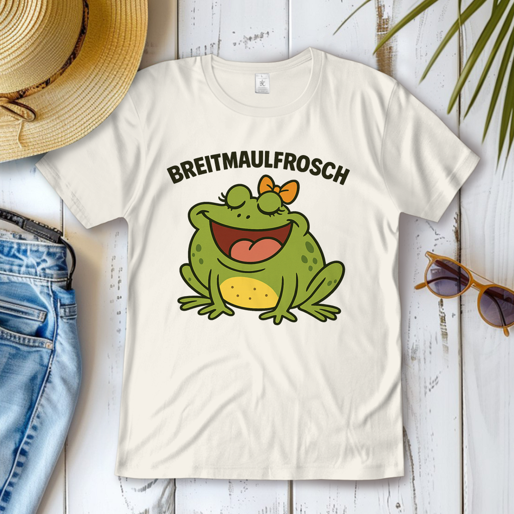 Damen T-Shirt Breitmaulfrosch Frau