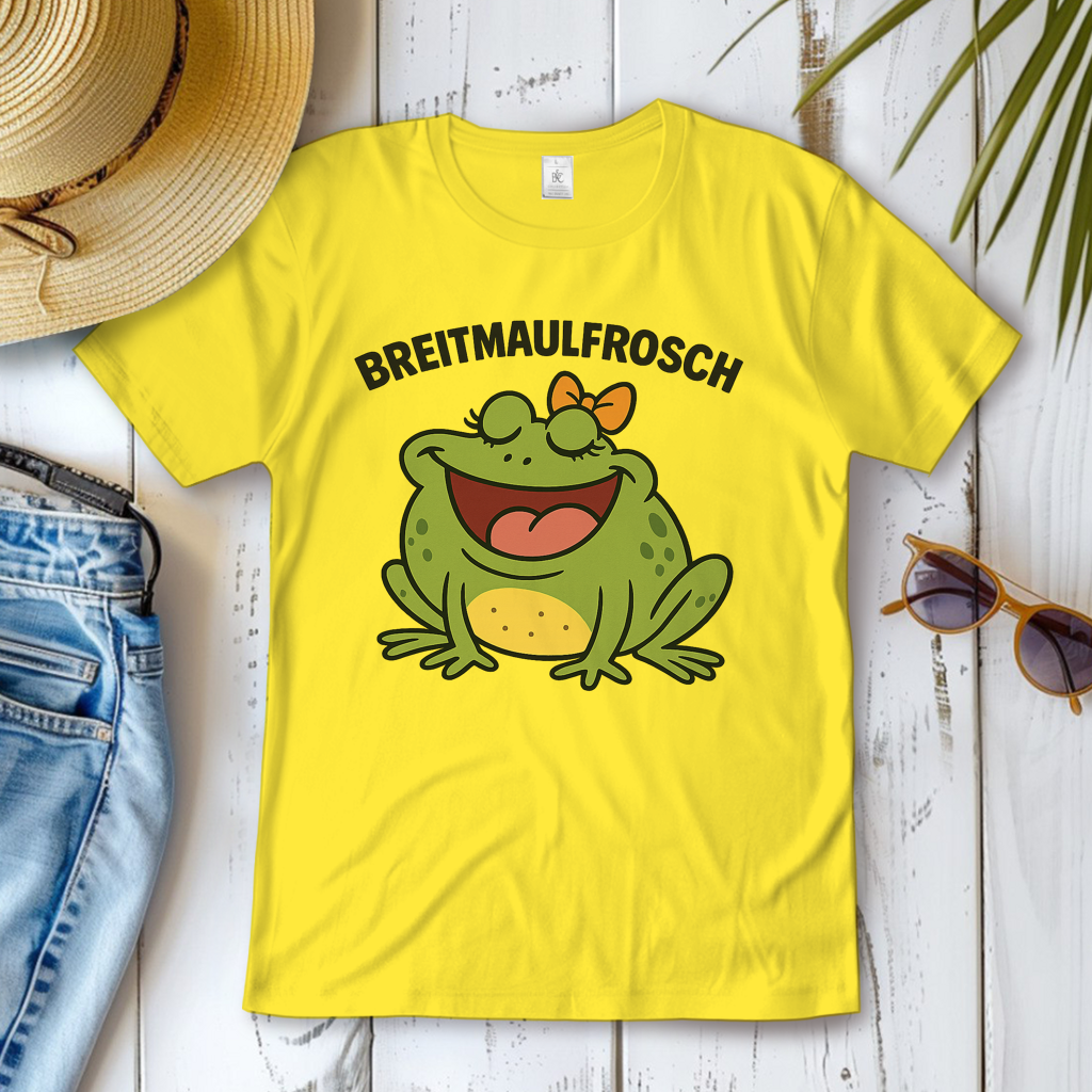 Damen T-Shirt Breitmaulfrosch Frau