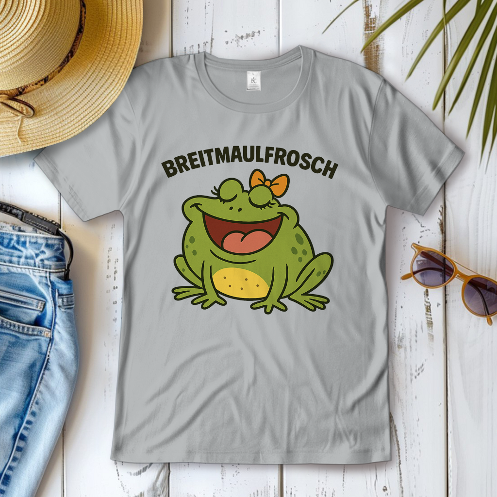 Damen T-Shirt Breitmaulfrosch Frau