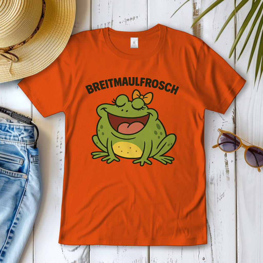 Damen T-Shirt Breitmaulfrosch Frau
