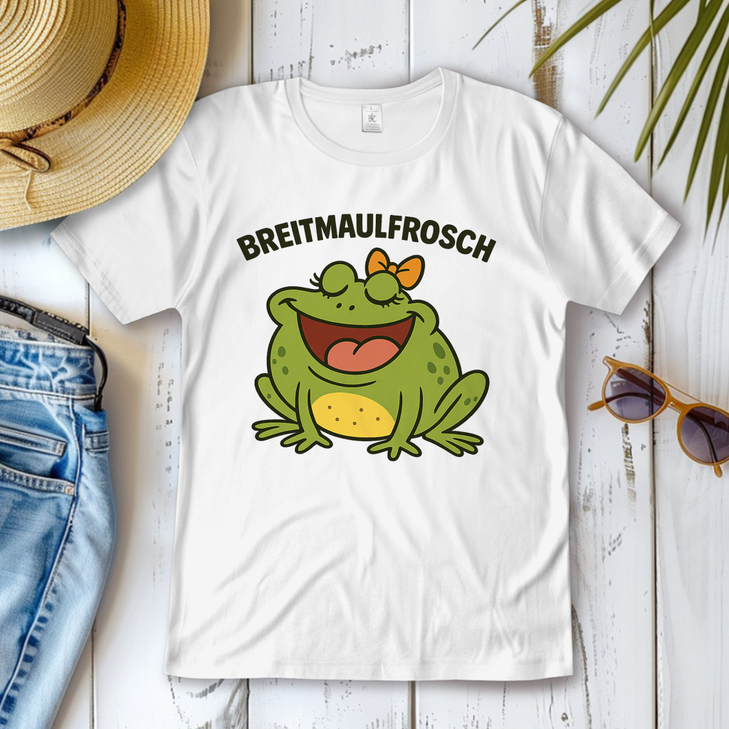 Damen T-Shirt Breitmaulfrosch Frau