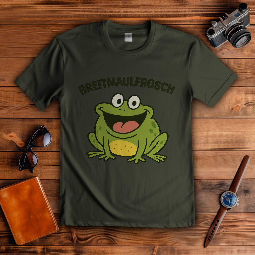 Herren T-Shirt Breitmaulfrosch Mann