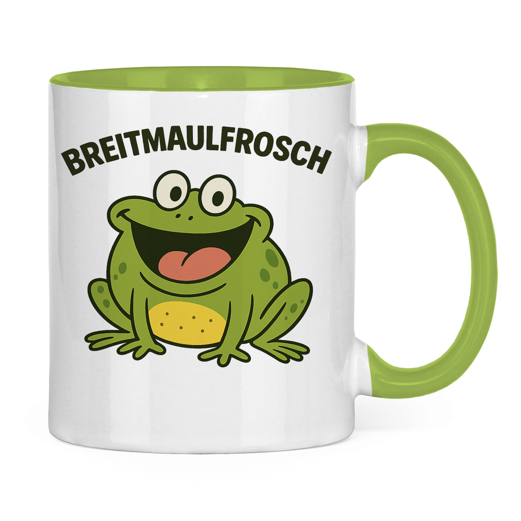 Tasse zweifarbig Breitmaulfrosch Mann