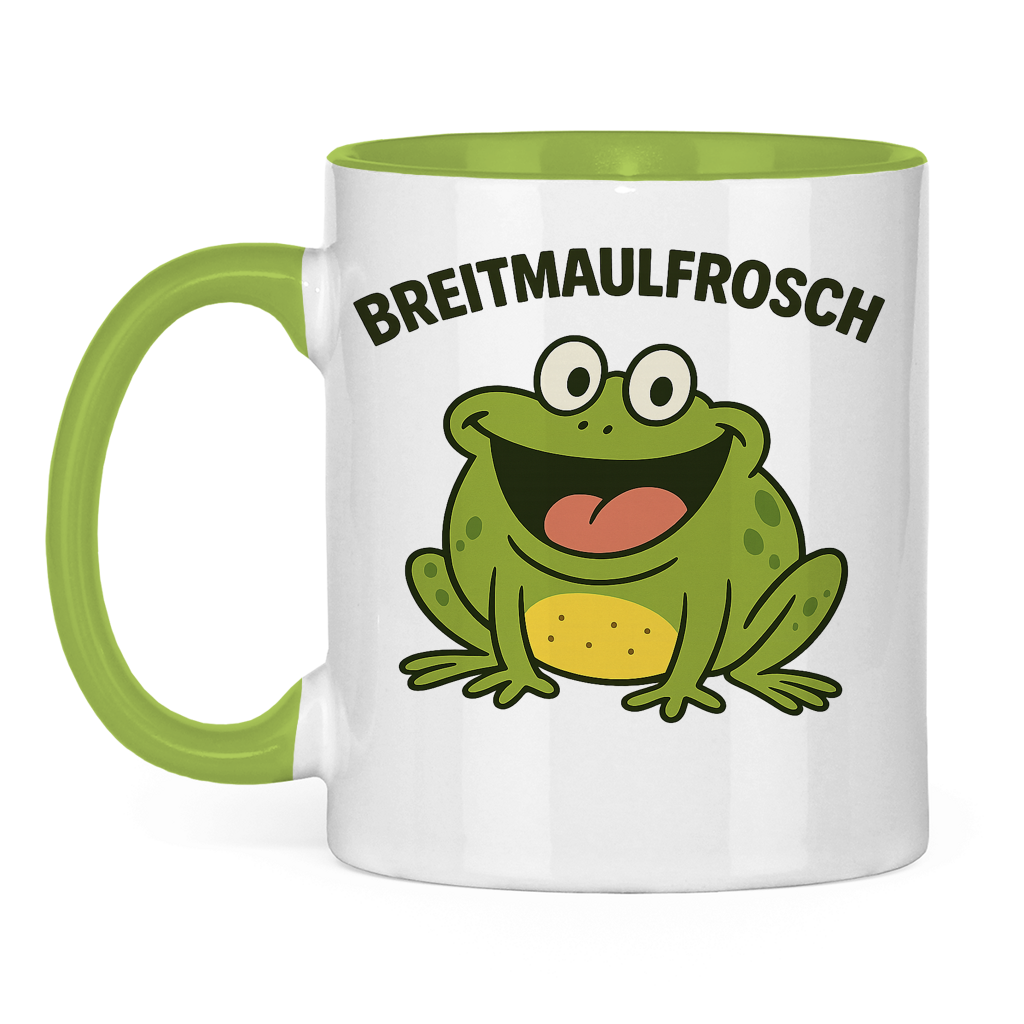 Tasse zweifarbig Breitmaulfrosch Mann