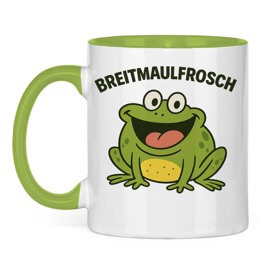 Tasse zweifarbig Breitmaulfrosch Mann