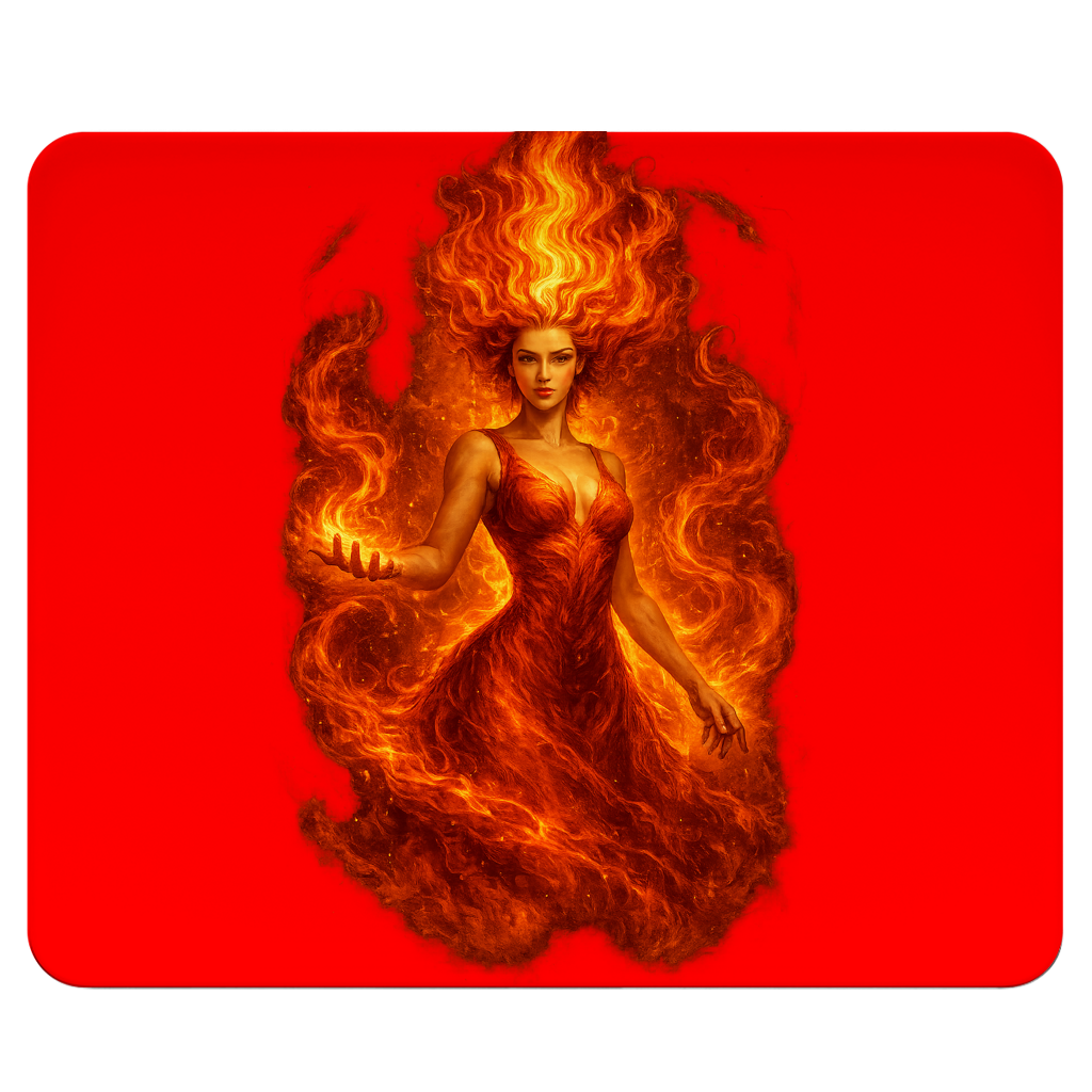 Mousepad Feuerfrau