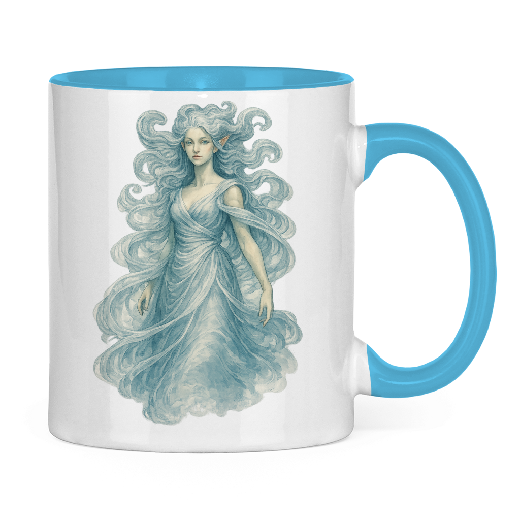 Tasse zweifarbig Luftfrau