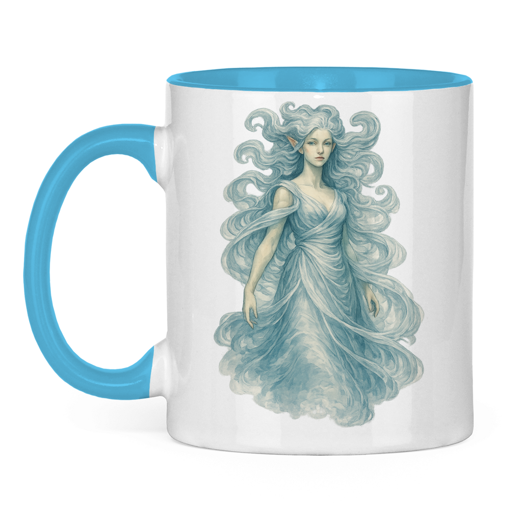 Tasse zweifarbig Luftfrau