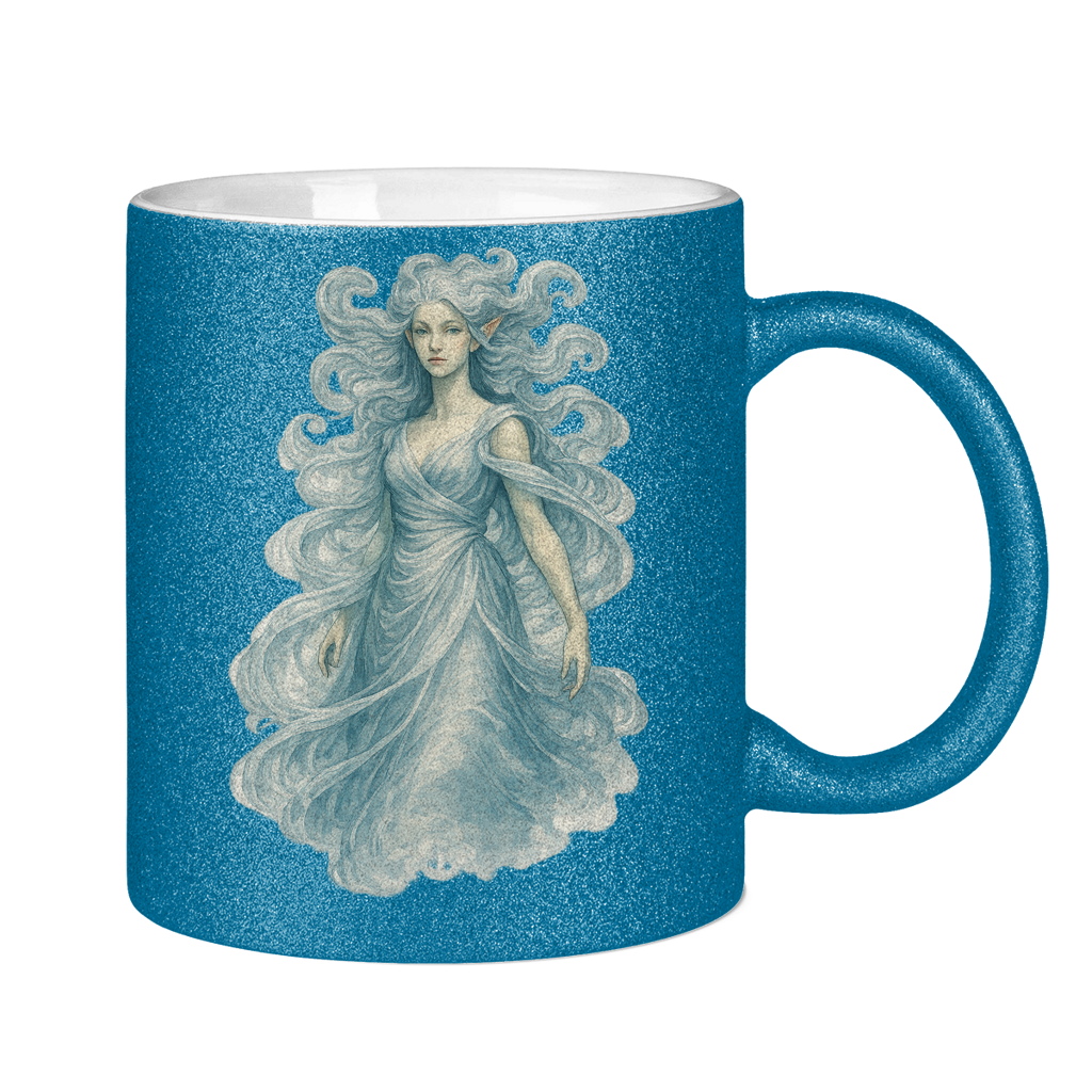 Glitzertasse Luftfrau