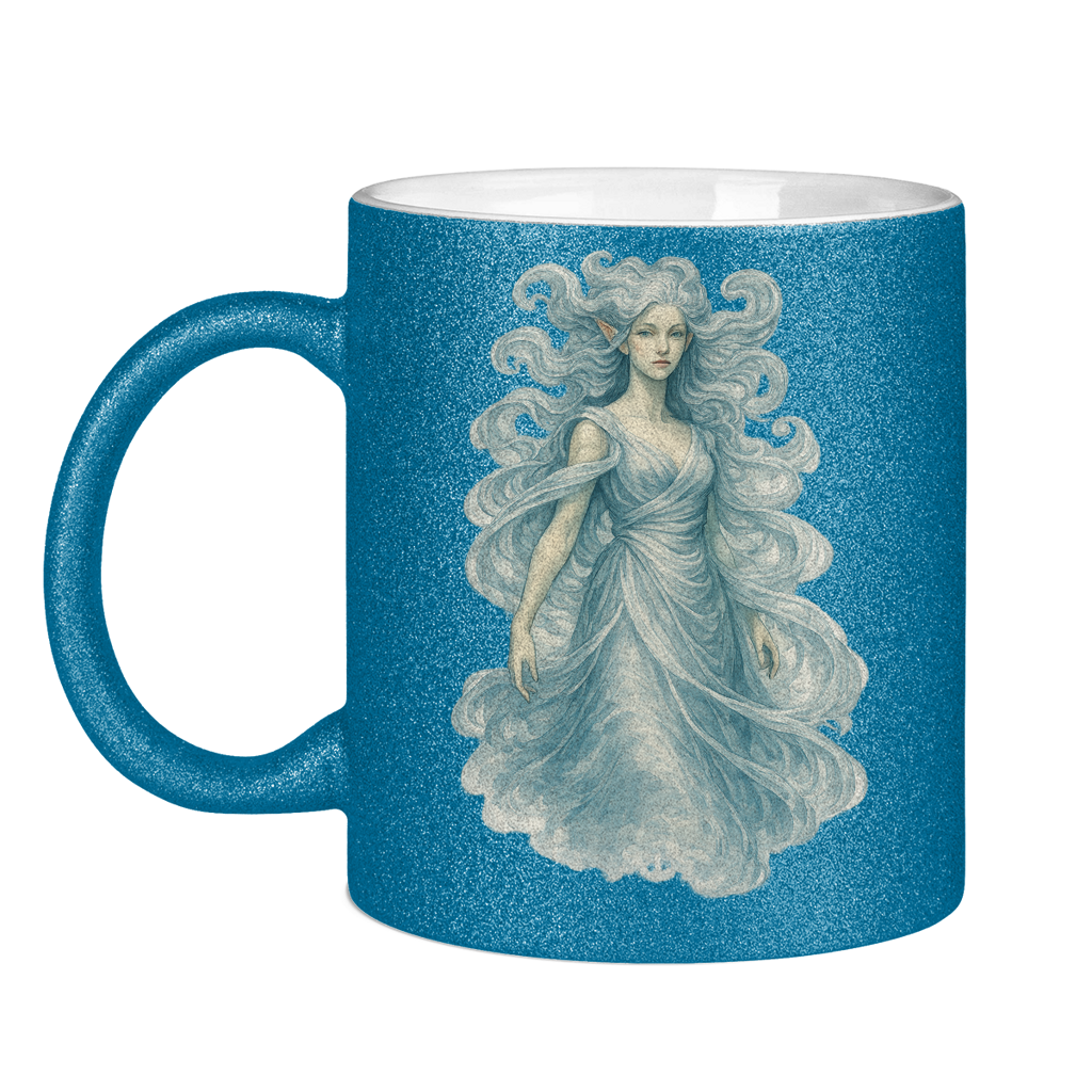 Glitzertasse Luftfrau