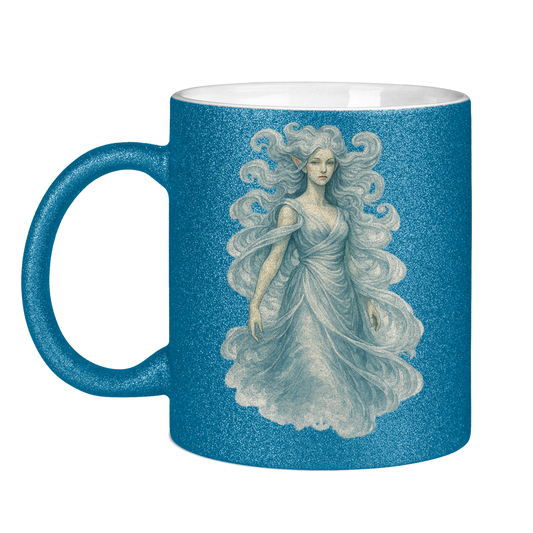 Glitzertasse Luftfrau