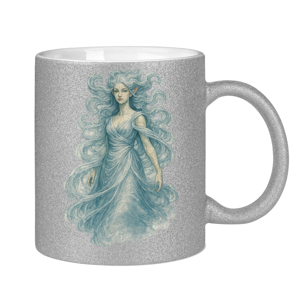 Glitzertasse Luftfrau
