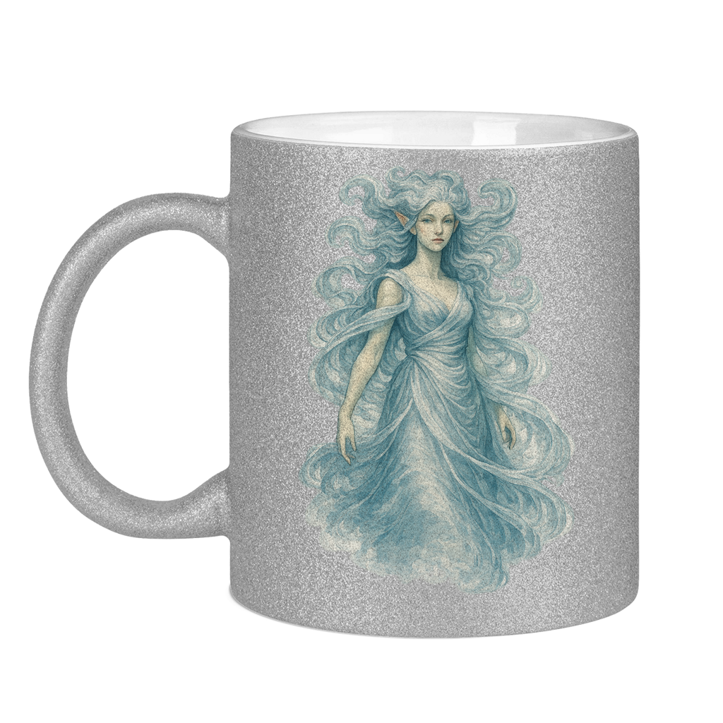 Glitzertasse Luftfrau
