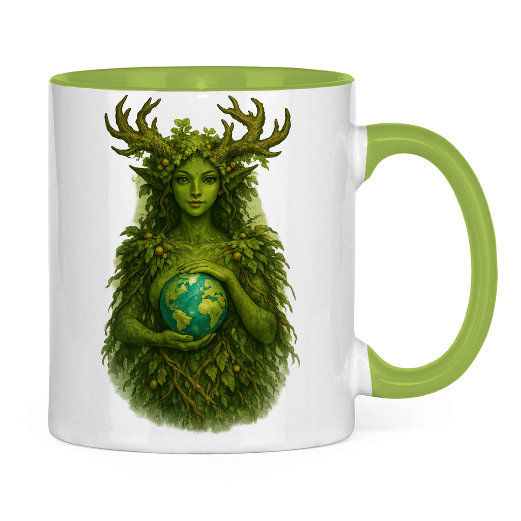 Tasse zweifarbig Waldfrau