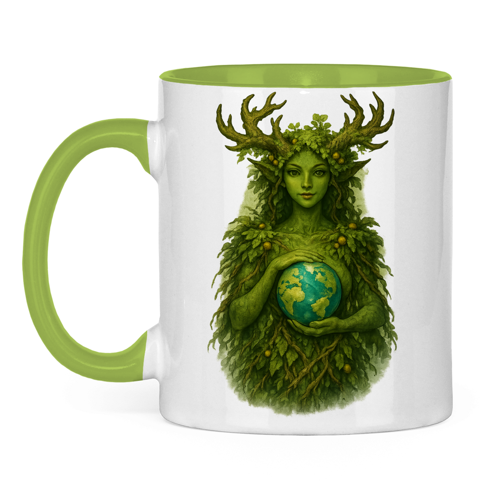 Tasse zweifarbig Waldfrau