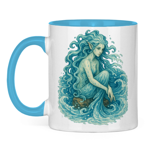 Tasse zweifarbig Wasserfrau