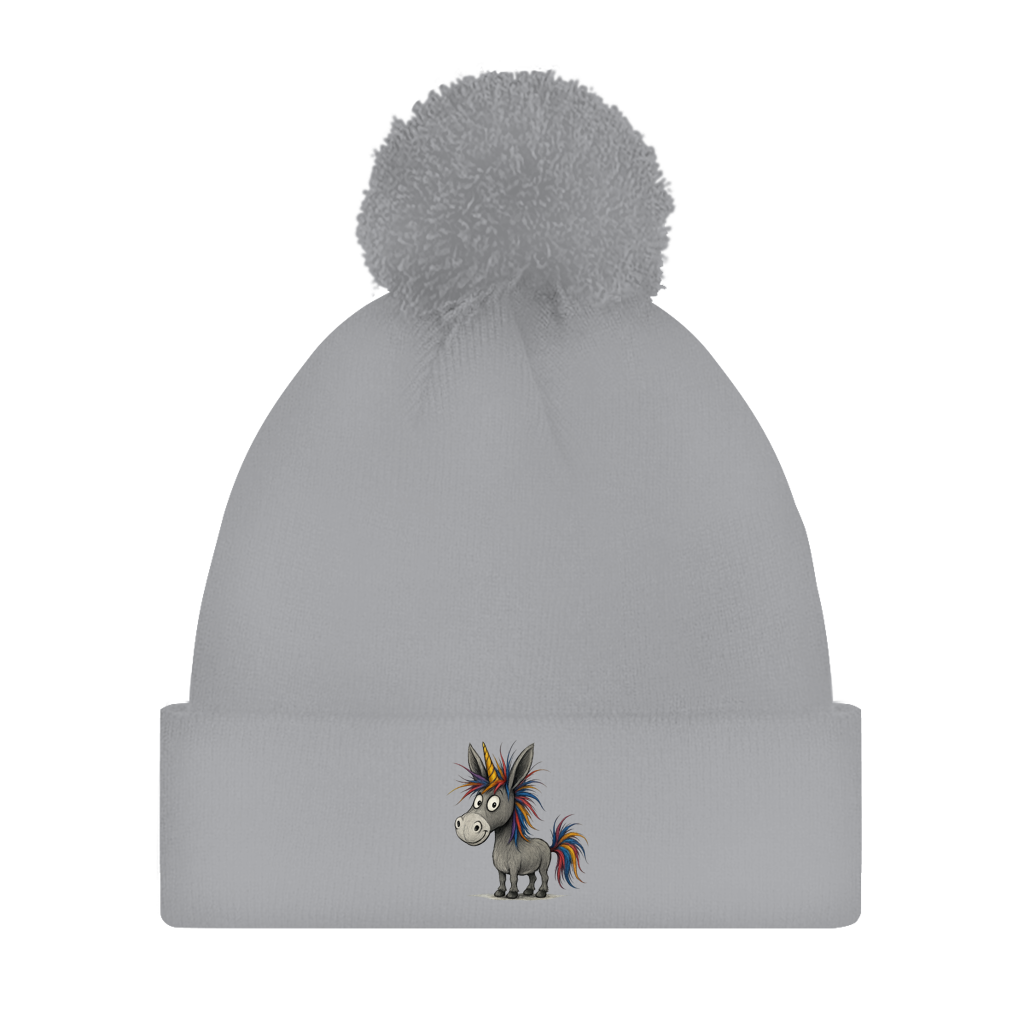Bommelmütze Einhorn Esel